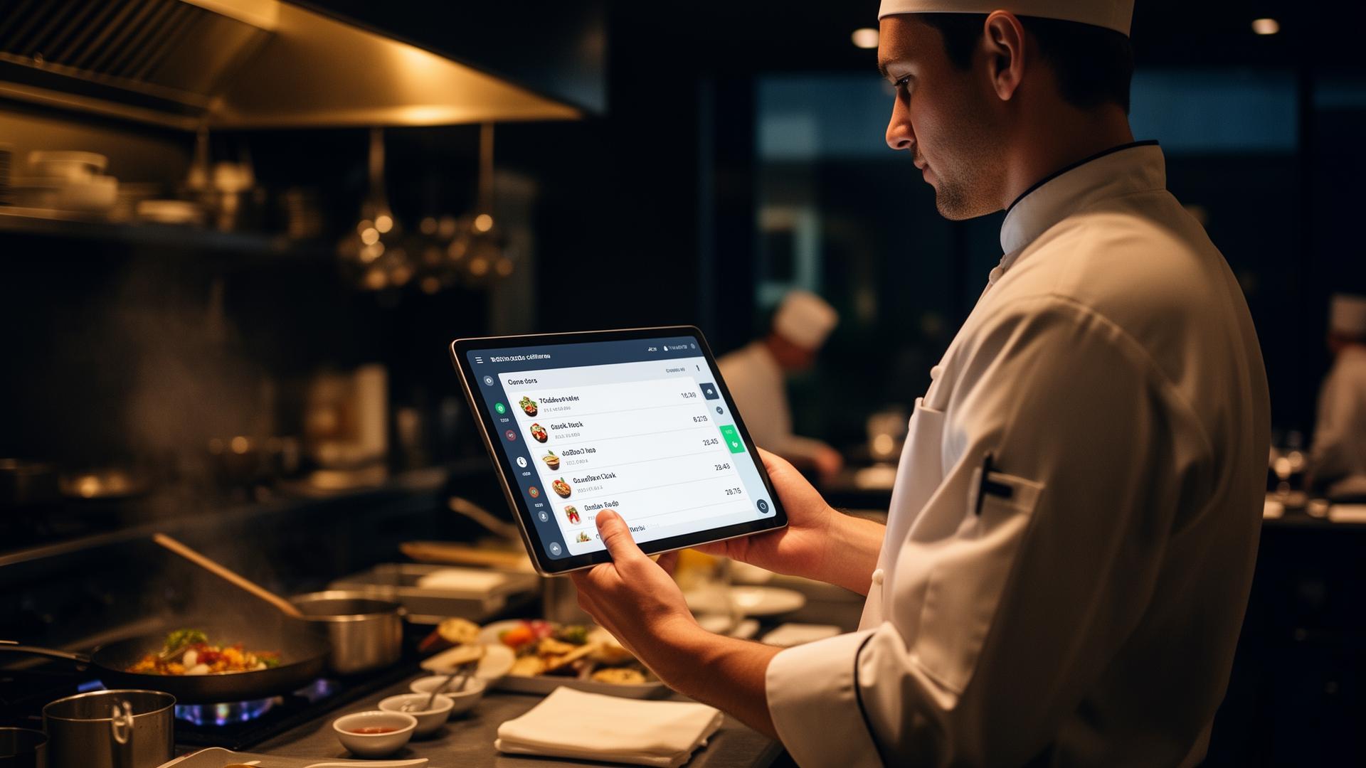Chef usando o sistema Você Pede
